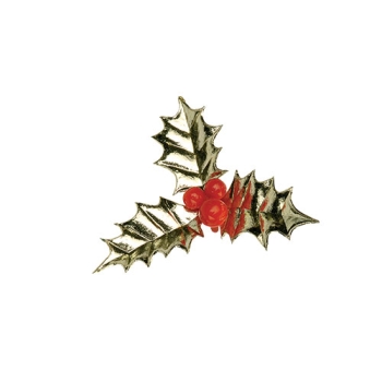 Houx triple, feuilles dorées