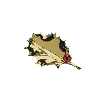 Feuille de houx dorée
