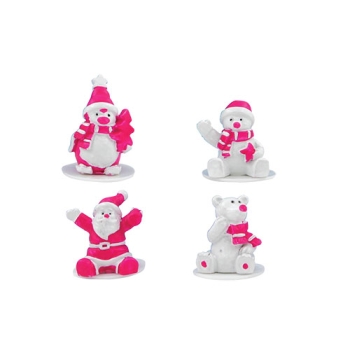 Assortiment Noël blanc fushia