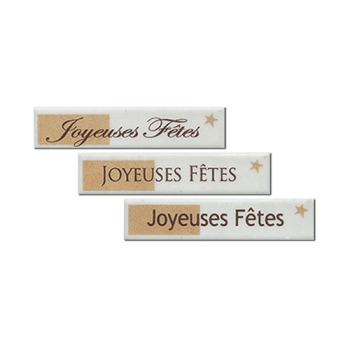 Rectangle "Joyeuses Fêtes" Persipan