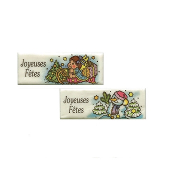 Rectangle "Joyeuses Fêtes" Persipan- 