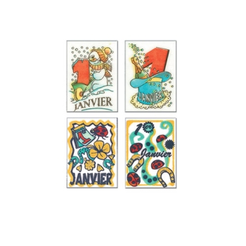 Bloc 1er janvier - 55 x 35 mm