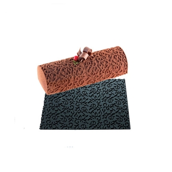 Kit moule à bûche + tapis décor Matelassé Silikomart 