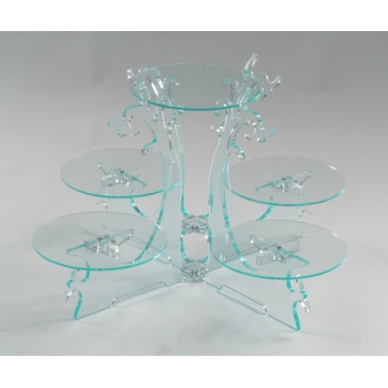 Présentoir cristal 5 plateaux