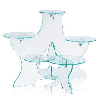 Présentoir cristal 5 plateaux "Annick"