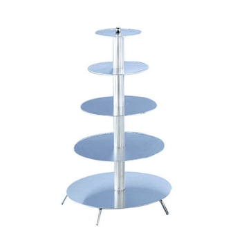 Présentoir pièce montée aluminium 5 étages