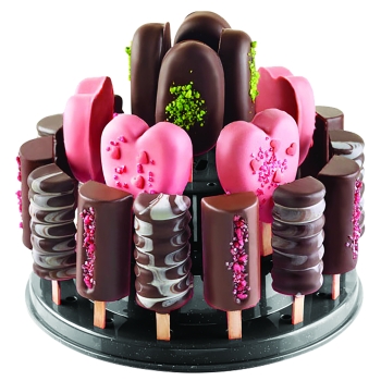 Présentoir sucettes plastique fond  noir (POPS STAND)