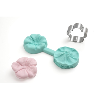 Empreinte silicone  - Fleur 5 pétales  (modèle 2)