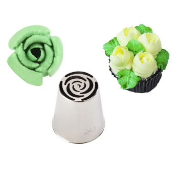 Douille Russe inox spéciales "Décors Fleurs" - Rose
