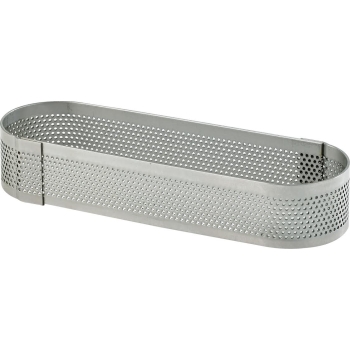 Oblong inox perforé - Hauteur 2 cm