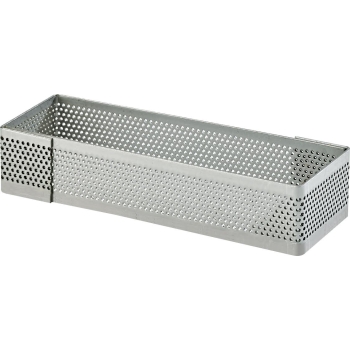 Rectangle inox perforé - Hauteur 2 cm 