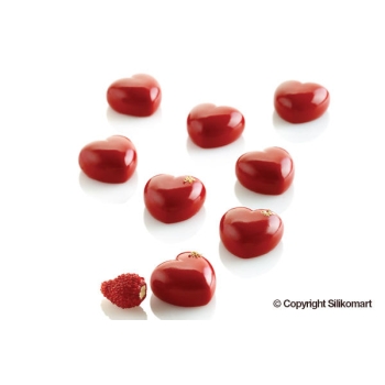  Moule en silicone - 35 micro coeurs bombés "MICRO LOVE" -x 5 ml