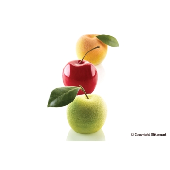  Moule en silicone - fruits pomme pêche cerise "MELA CILIEGIA & PESCA 115" - 5x115 ml 