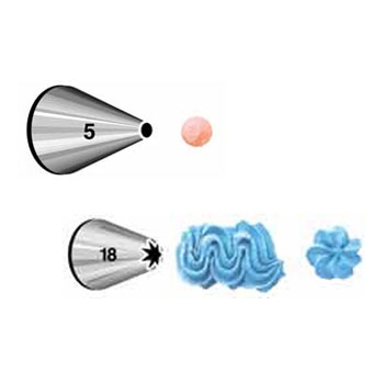 Wilton - douilles décoratives #005, #018