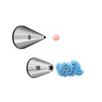 Wilton - douilles décoratives #003, #016