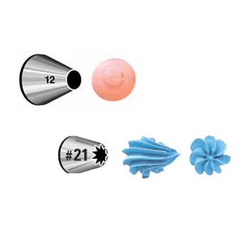 Wilton - douilles décoratives #012, #021