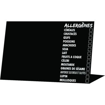 Étiquette chevalet allergènes - 10 unités