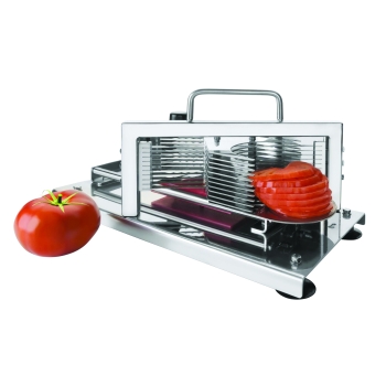 Coupe tomates et agrumes en rondelles inox