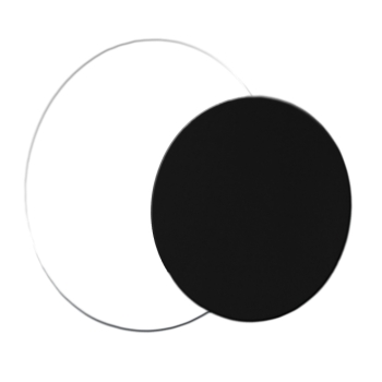 Rond uni Blanc/Noir