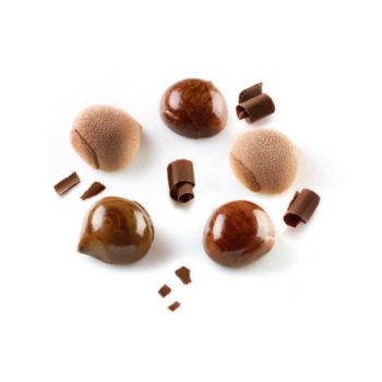 Plaque de 15 marrons - Silikomart professional (MARRON GLACÉ 30) - 15x30 ml