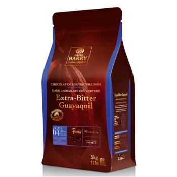 CHOCOLAT NOIRE EXTRA BITTER GUAYAQUIL PISTOLE 64 % - SACHET DE 10KG