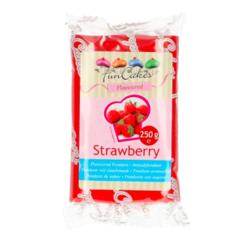 FunCakes Fondant aromatisé - Fraise - Halal   