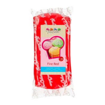 FunCakes Fondant Fire Red Halal / Casher- 1kg