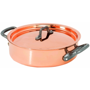 Sautoir avec couvercle en cuivre 
