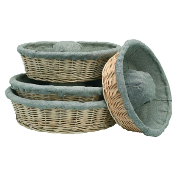 BANNETONS À FERMENTATION EN OSIER COURONNE ENTOILÉ