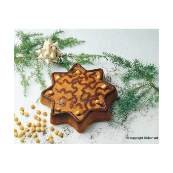 SFT307 - Moule souple en silicone : Etoile 8 branches 