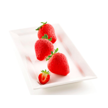 Moule silicone - Fraise  (Fragole e penna) - 6x95 ml