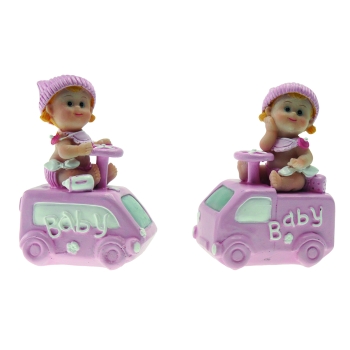 Bébé en voiture bleu