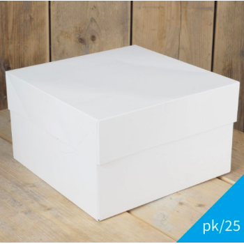 Cakebox Blanche  - 28x28x15 cm - par 5 ou 25 unités