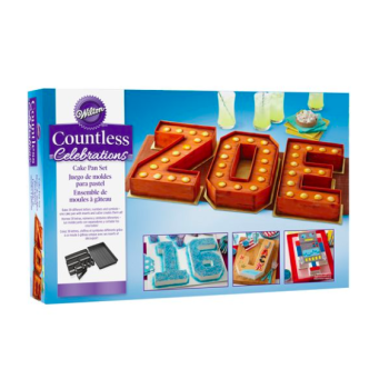 Wilton  Moule gâteau chiffres / lettres - KIT