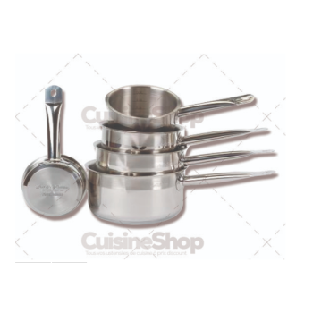 Série de 5 casseroles inox 18/10 Gamme Pro-Luxe 