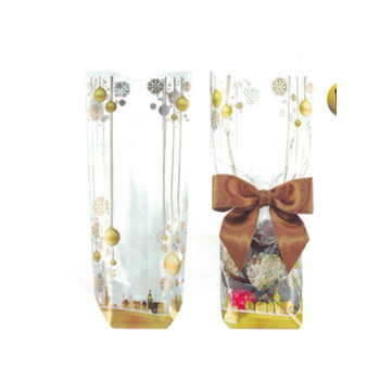 Sac boules et flocons, métalisés - fond carton
