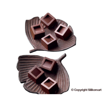 Plaque silicone pour chocolat"Easy Choc" : 15 carrés (plaque de 214 x 106 mm) 
