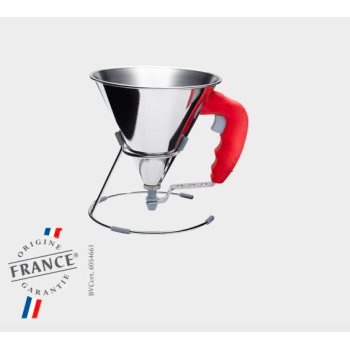Mini-entonnoir à piston KWIK en inox - 0,8 L ROUGE