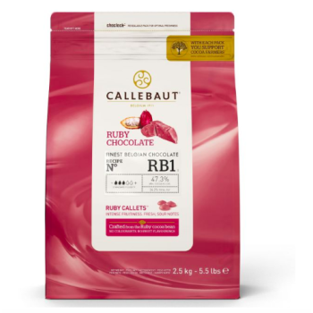 Chocolat de Couverture RUBY - 2,5 kg ou 1 kg ou 500 grammes ou 250 grammes