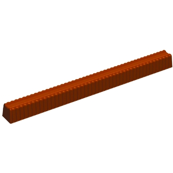 Gouttières à bûchette plastique Striée fond plat - paquet de 12