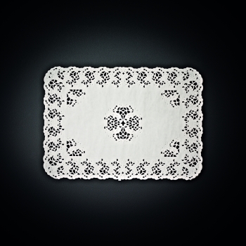 Dentelles rectangulaires blanches
