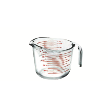 Pichet en verre gradué