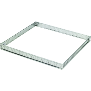 Carré inox perforé - Hauteur 3,5 cm