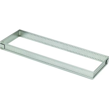 Rectangle inox perforé - Hauteur 3,5 cm 
