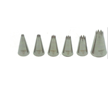 Boîte de 6 douilles cannelées inox