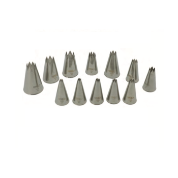 Boîte de 12 douilles cannelées inox 