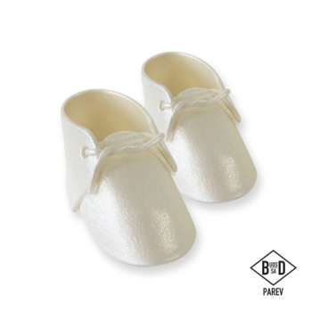 Décoration sucre chaussures de bébé blanc - PME