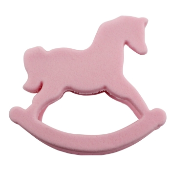 Décoration sucre cheval à bascule rose - PME 