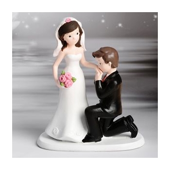 Figurine Mariage - Couple bisous main