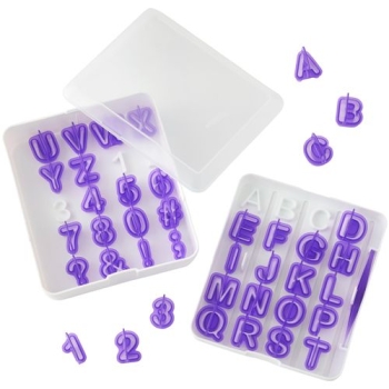 Lot découpoirs Alphabet et Chiffre - Wilton 